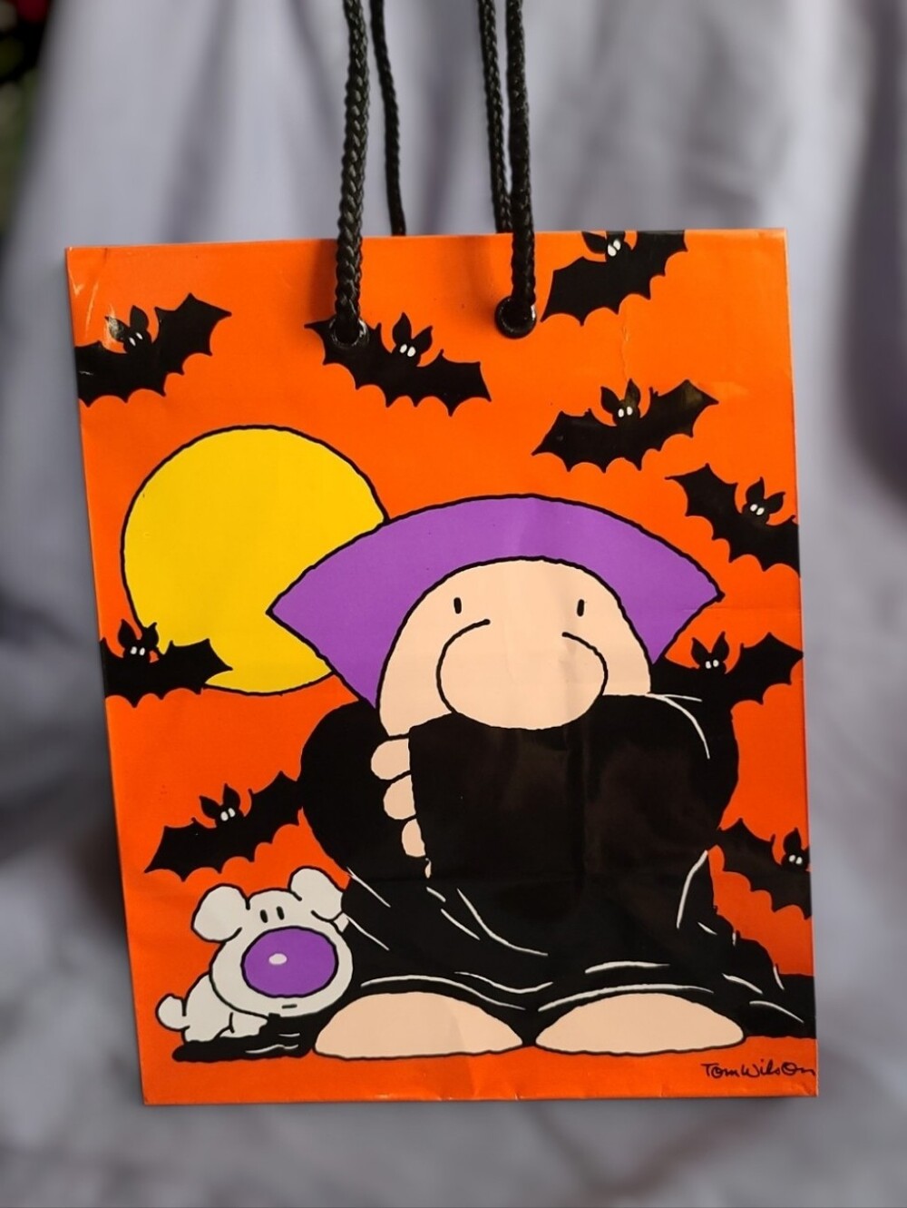Vintage 1993 Ziggy Halloween Gift Bag Carlton Cards